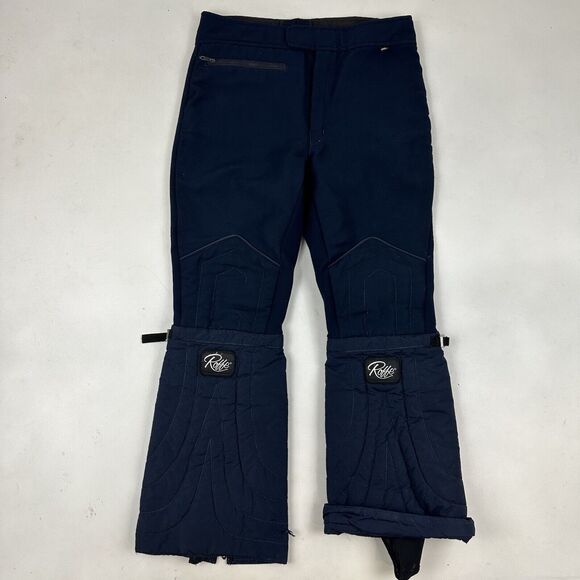 VTG Robbe Blue Ski Snowboard Pants Winter Foot Stirrups Made in USA 30" Waist - Picture 2 of 16